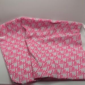 Lilly Pulitzer white and pink dust bag